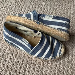 Navy Striped Espadrilles